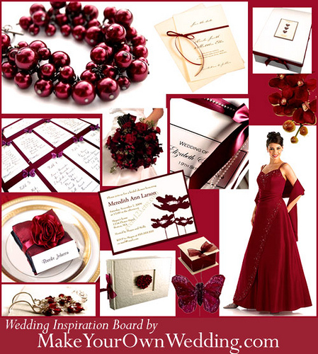 Burgundy Wedding Ideas Board October 18 2009 by Claire