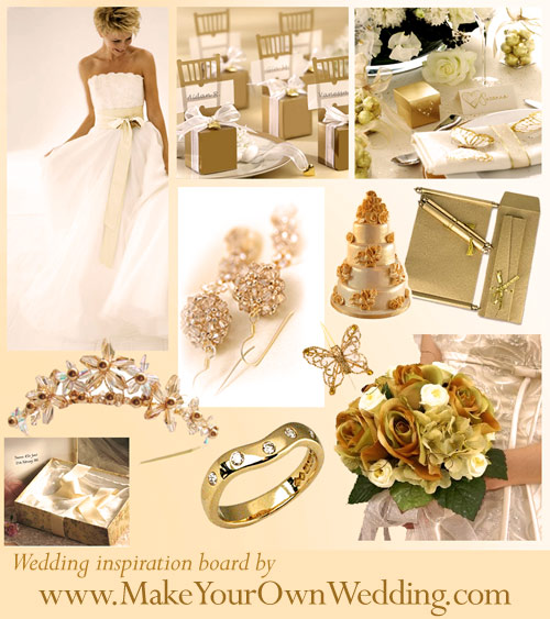 Brand new wedding inspiration in lovely gold go to www